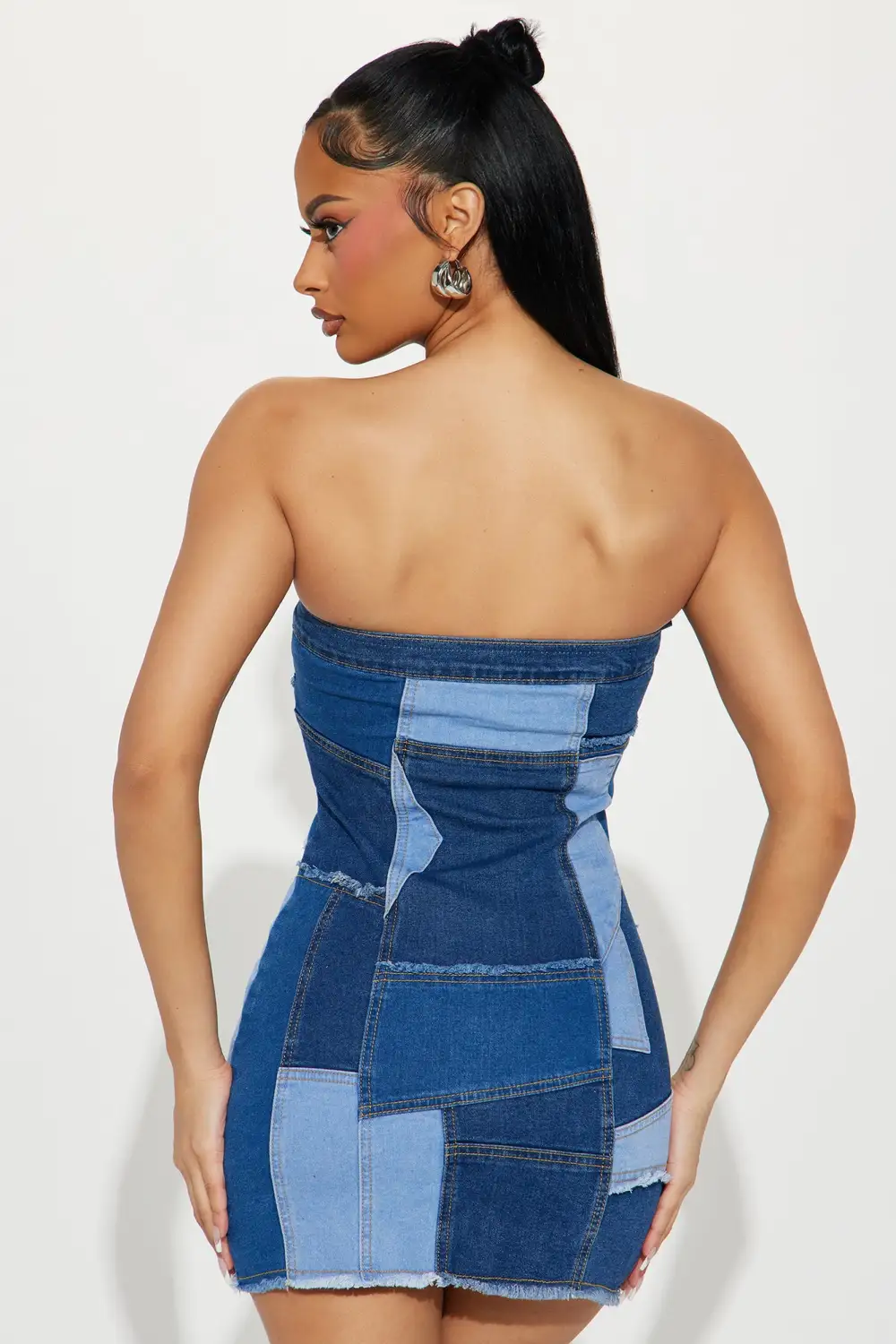 Britany Denim Mini Dress - Medium Wash