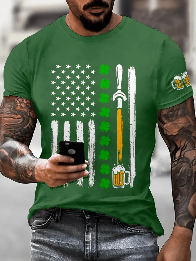 Men's St. Patrick's Day Music And Beer Festival Print T-Shirt