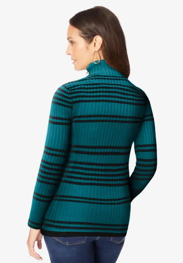 Ribbed Cotton Turtleneck Sweater