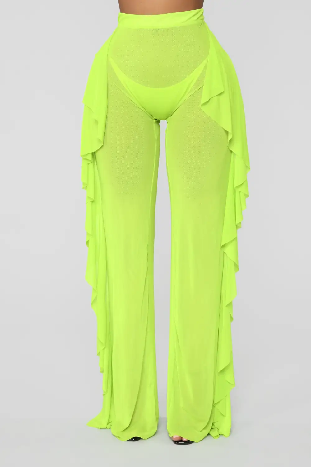 Sunshine See Through Cover Up Pant - Lime