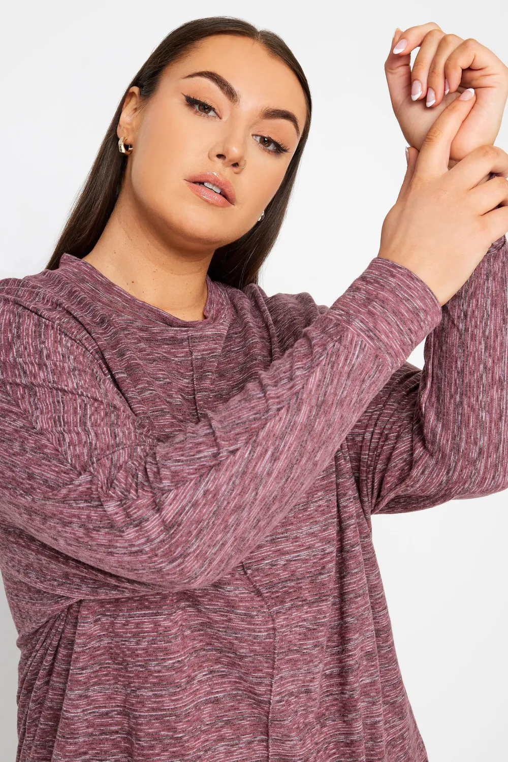 YOURS Curve Blue Front Seam Soft Touch Jumper