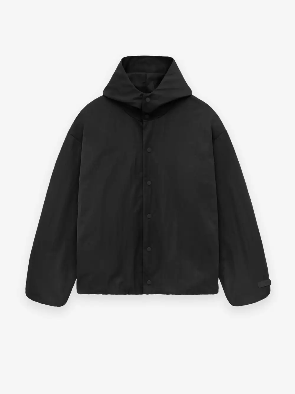 Textured Nylon Hooded Coaches Jacket