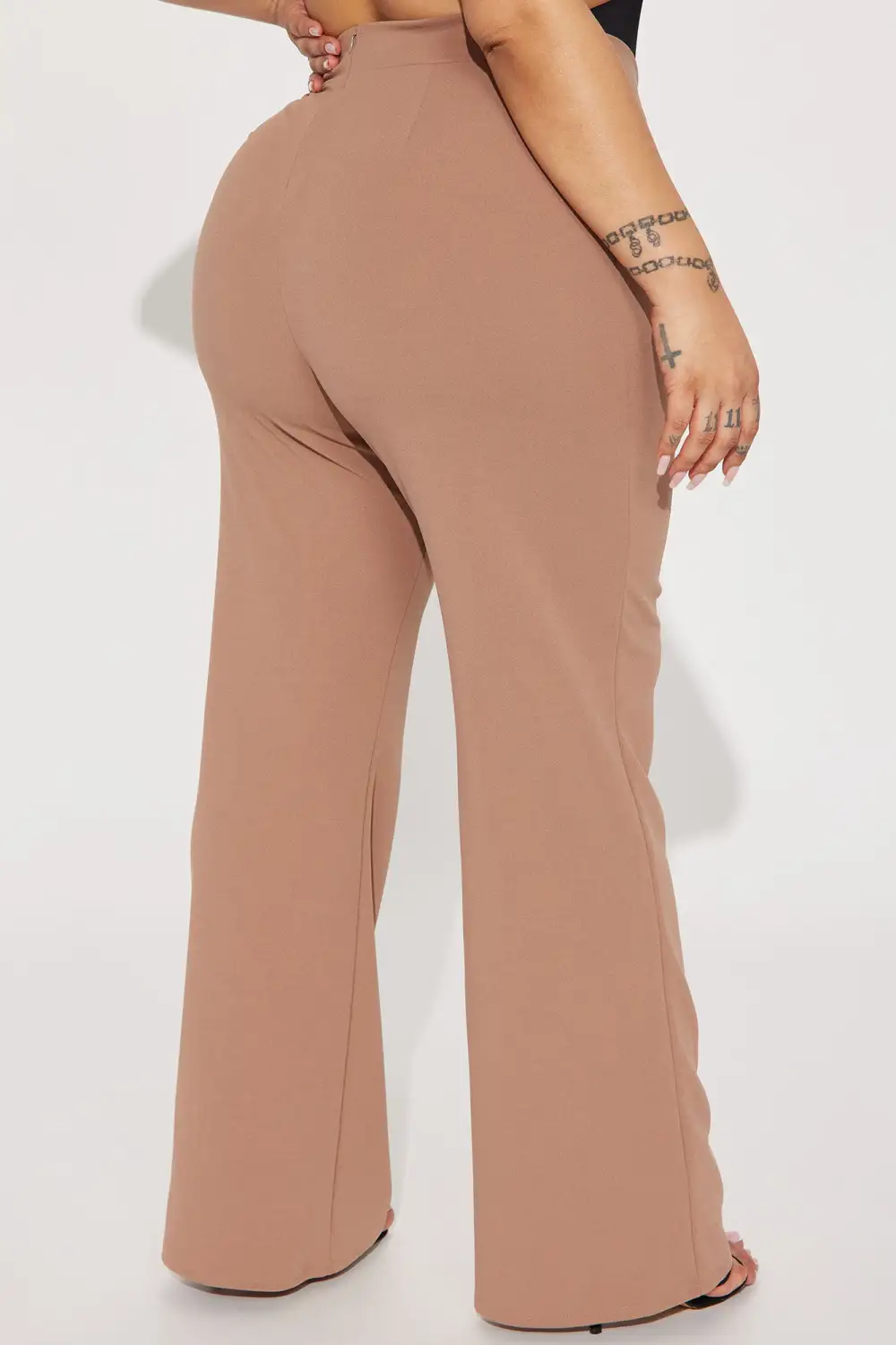 Petite Call It Even Wide Leg Dress Pants - Taupe