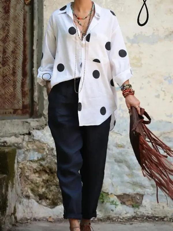Printed Casual Two-piece Shirt Suits(⚡Clearance Sale)
