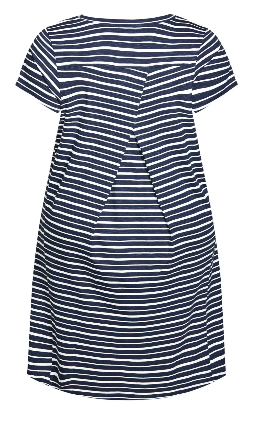 Evans Navy Blue Stripe Pocket Midi Dress