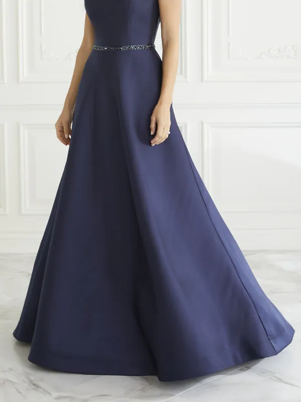 One-shoulder sleeveless temperament satin Mother of the Bride Dress