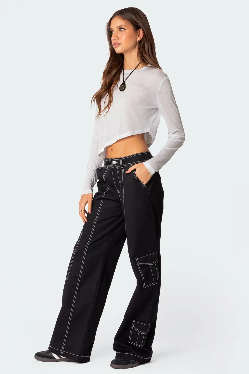 Asymmetric Long Sleeve T Shirt