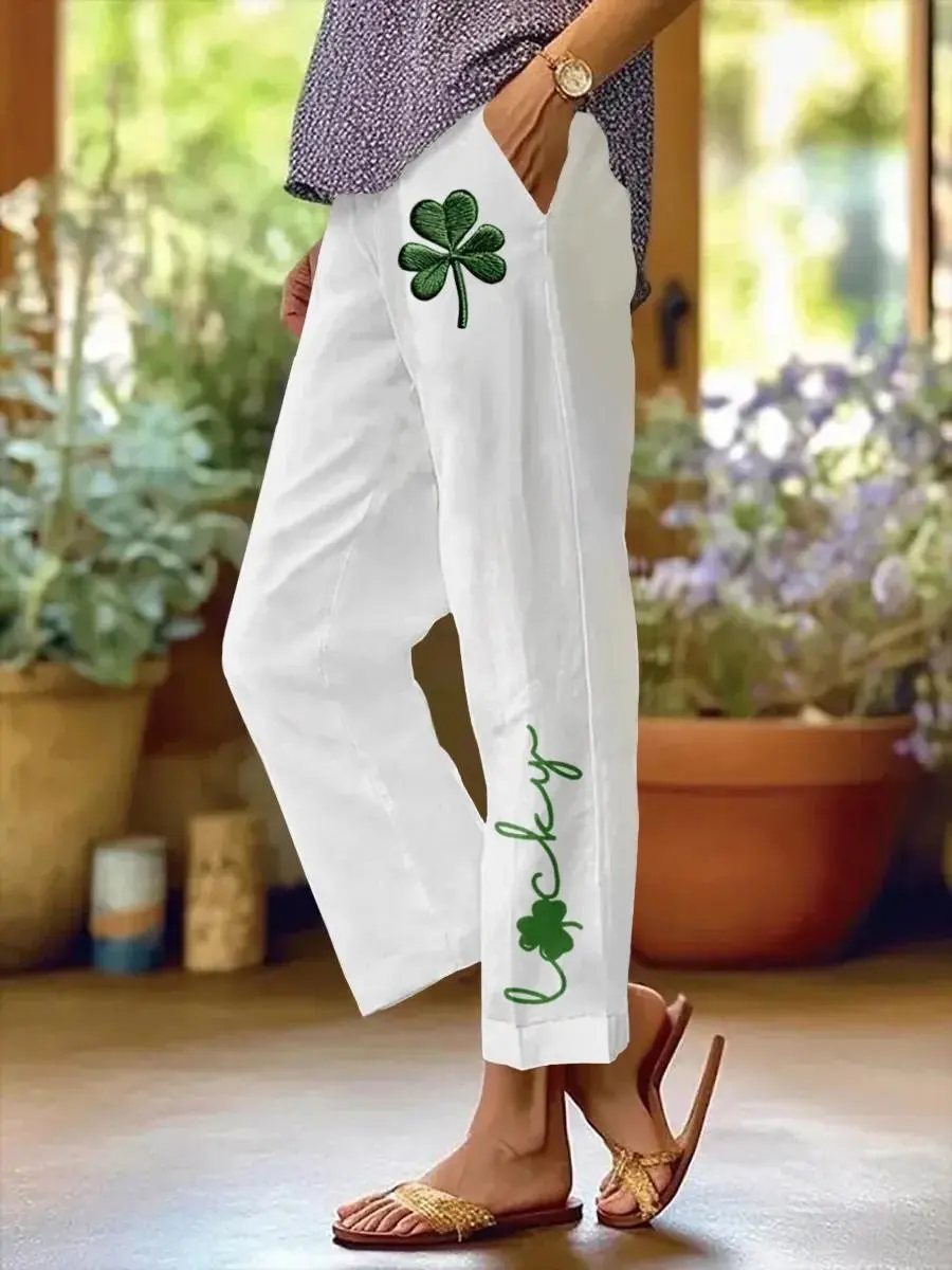 Women's St. Patrick's Day Printed Trousers