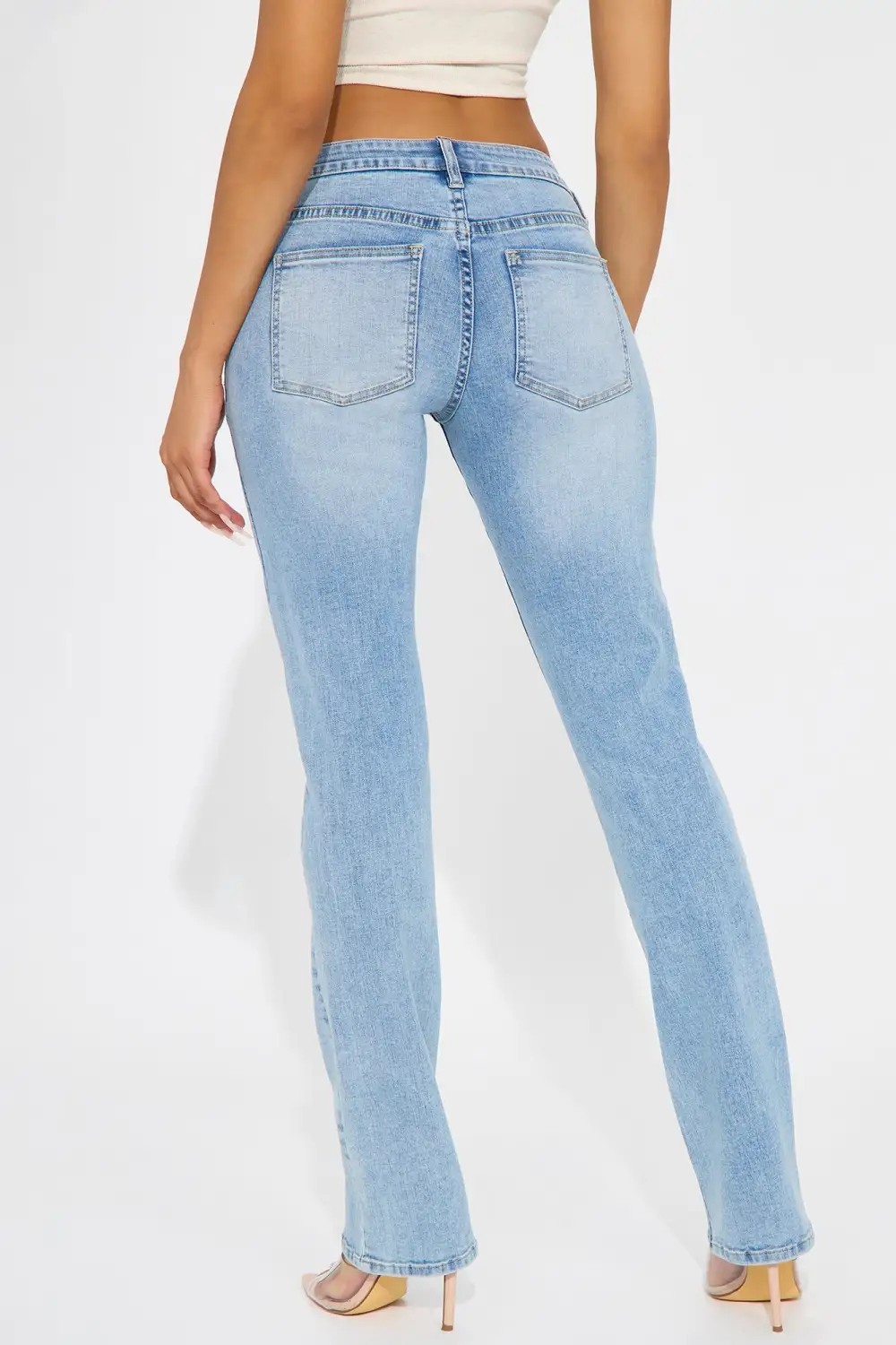Lowest Of The Low Stretch Slim Straight Leg Jeans - Light Wash