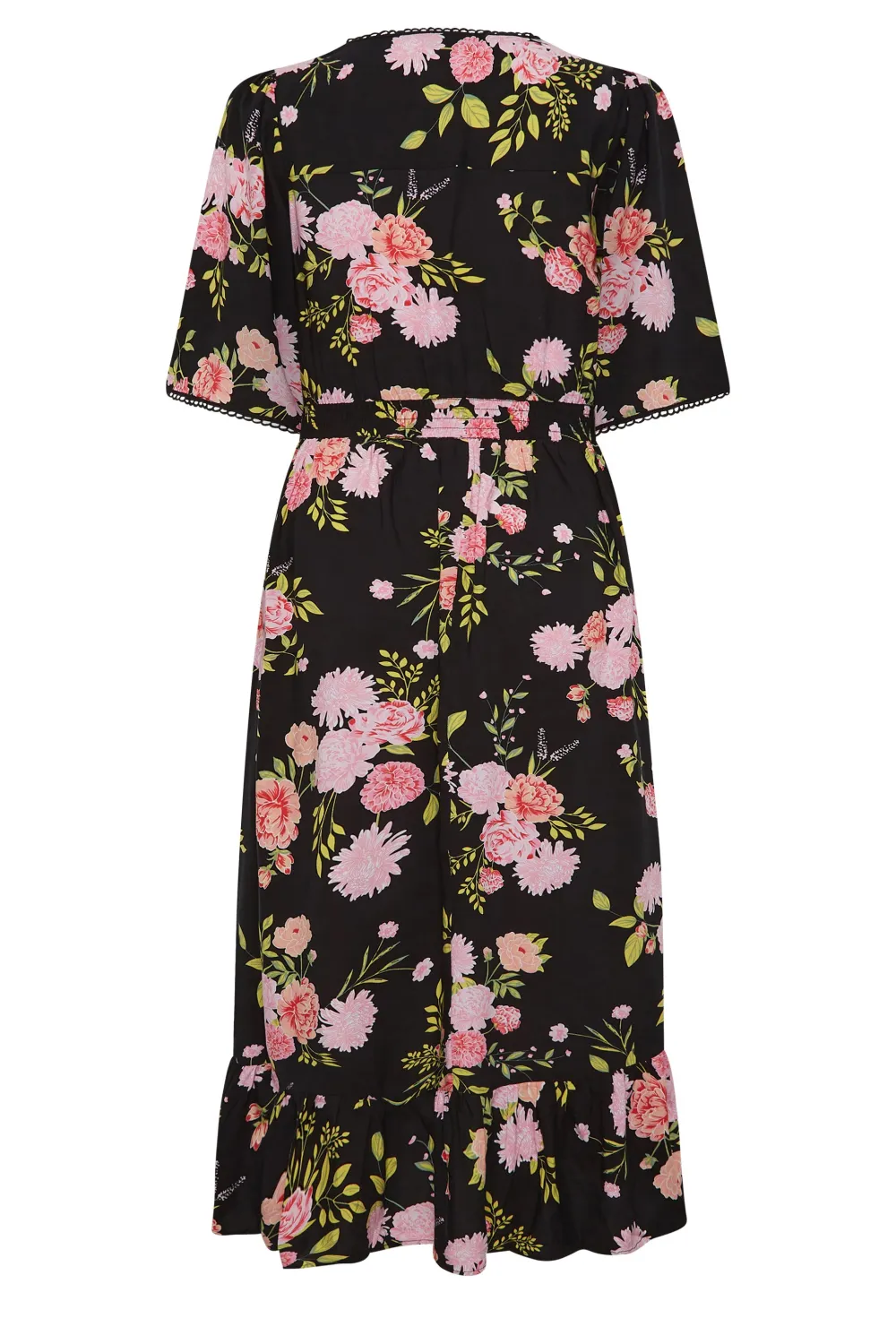 YOURS Curve Black Floral Maxi Dress