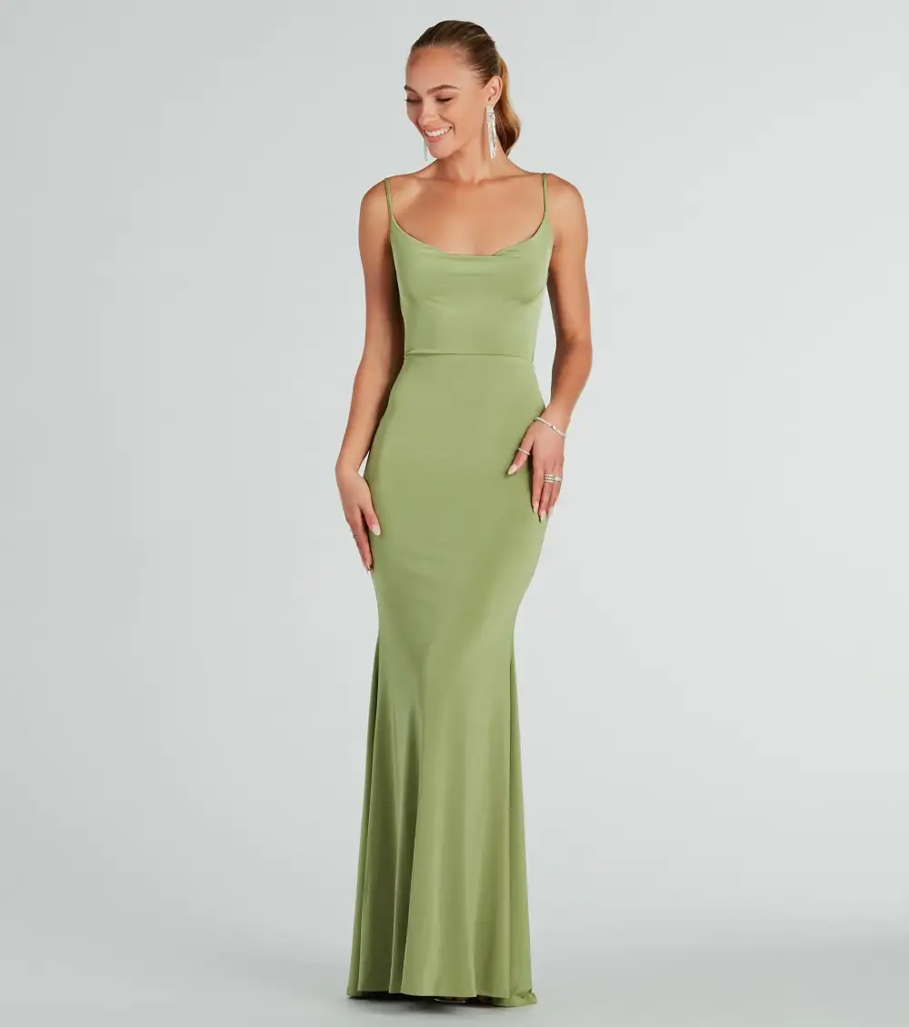 Anya Formal Strappy Open-Back Mermaid Dress