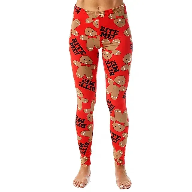 Santa Claus Leggings Jogger Pants Women's Christmas Christmas Christmas Eve Adults' Christmas New Year Eve Polyester Lycra Spandex Pants