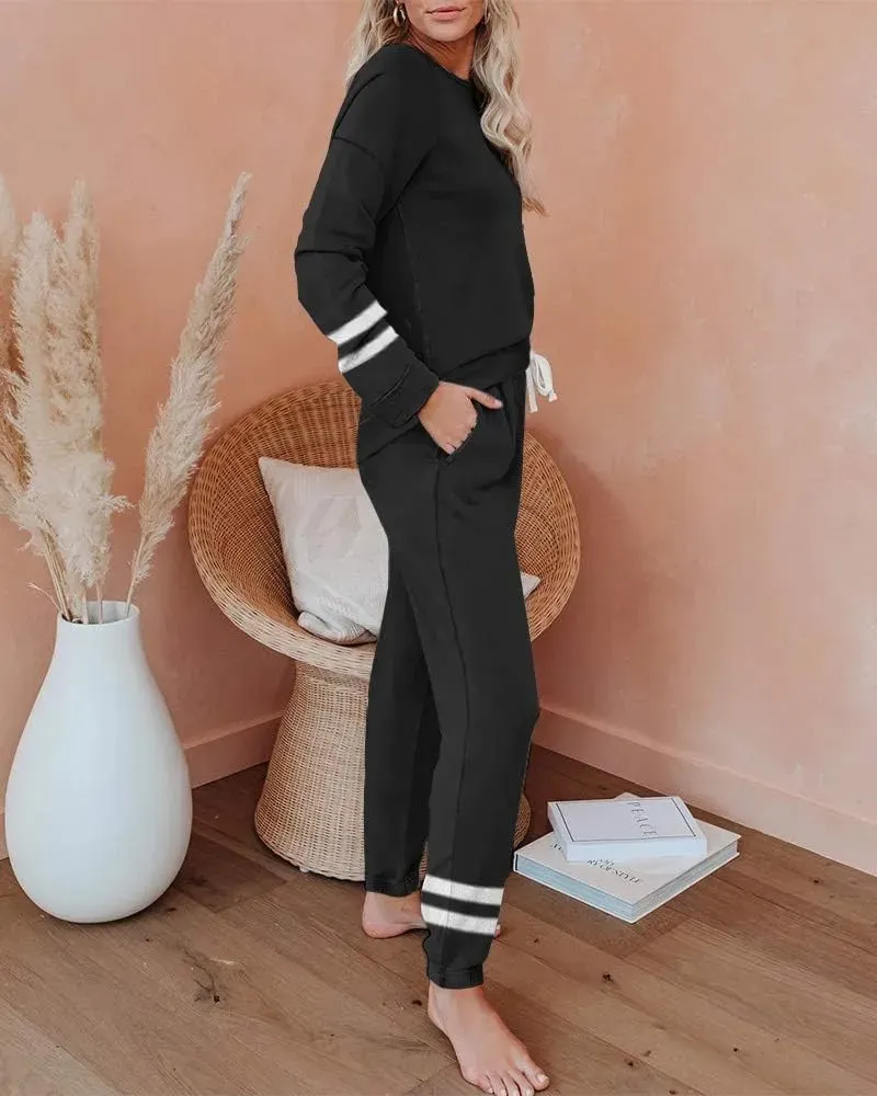 Lounge Sets for Women Two Piece Outfits Sweatsuits Sets Long Pant Loungewear Workout Athletic Tracksuits
