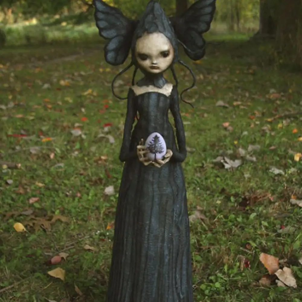 Halloween Witch Figurine Statue Resin Creepy Witch Sculptures Garden Decoration For Home Patio Yard Lawn Porch Garden Decoration