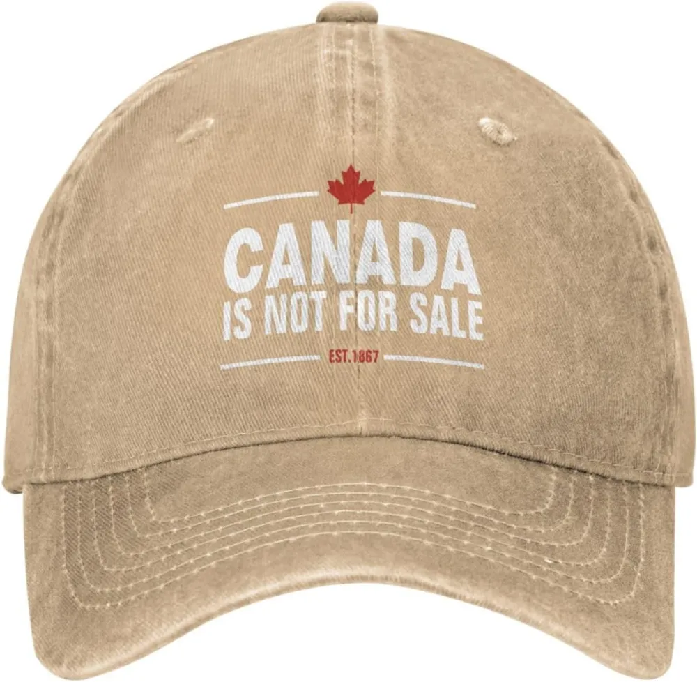 Canada is Not for Sale Trucker Hat for Dad Golf Cotton Washed Denim Baseball Caps
