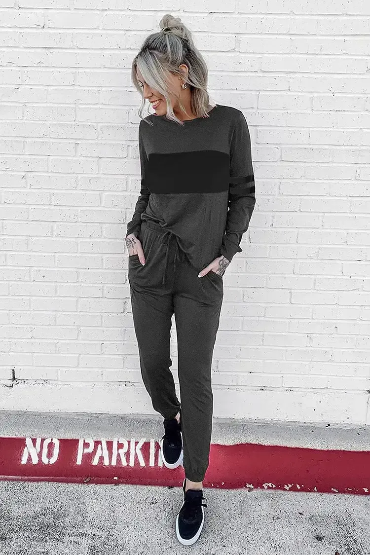 Women 2 Piece Long Sleeve Tracksuit with Long Pants