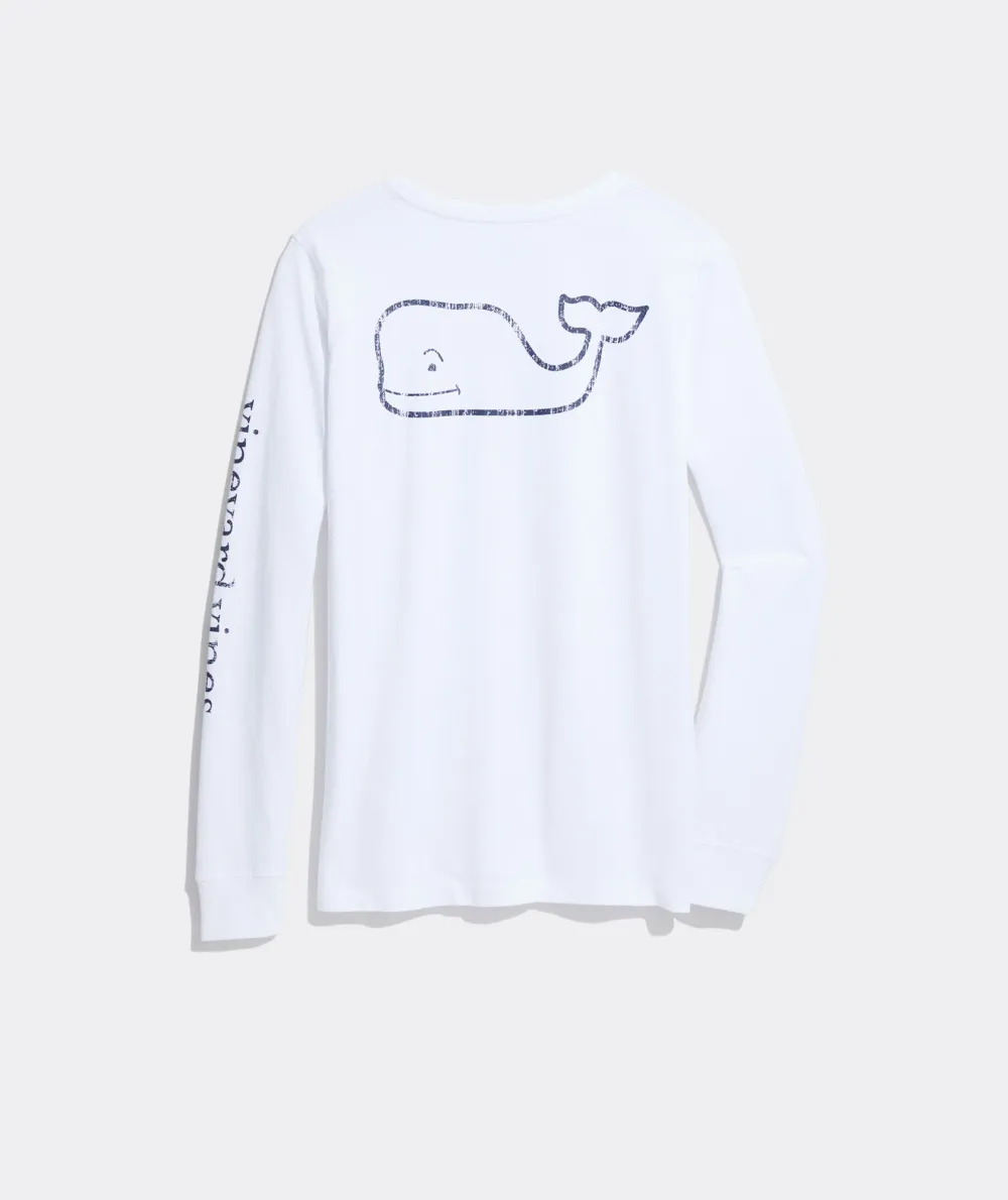 Long-Sleeve Vintage Whale Pocket Tee