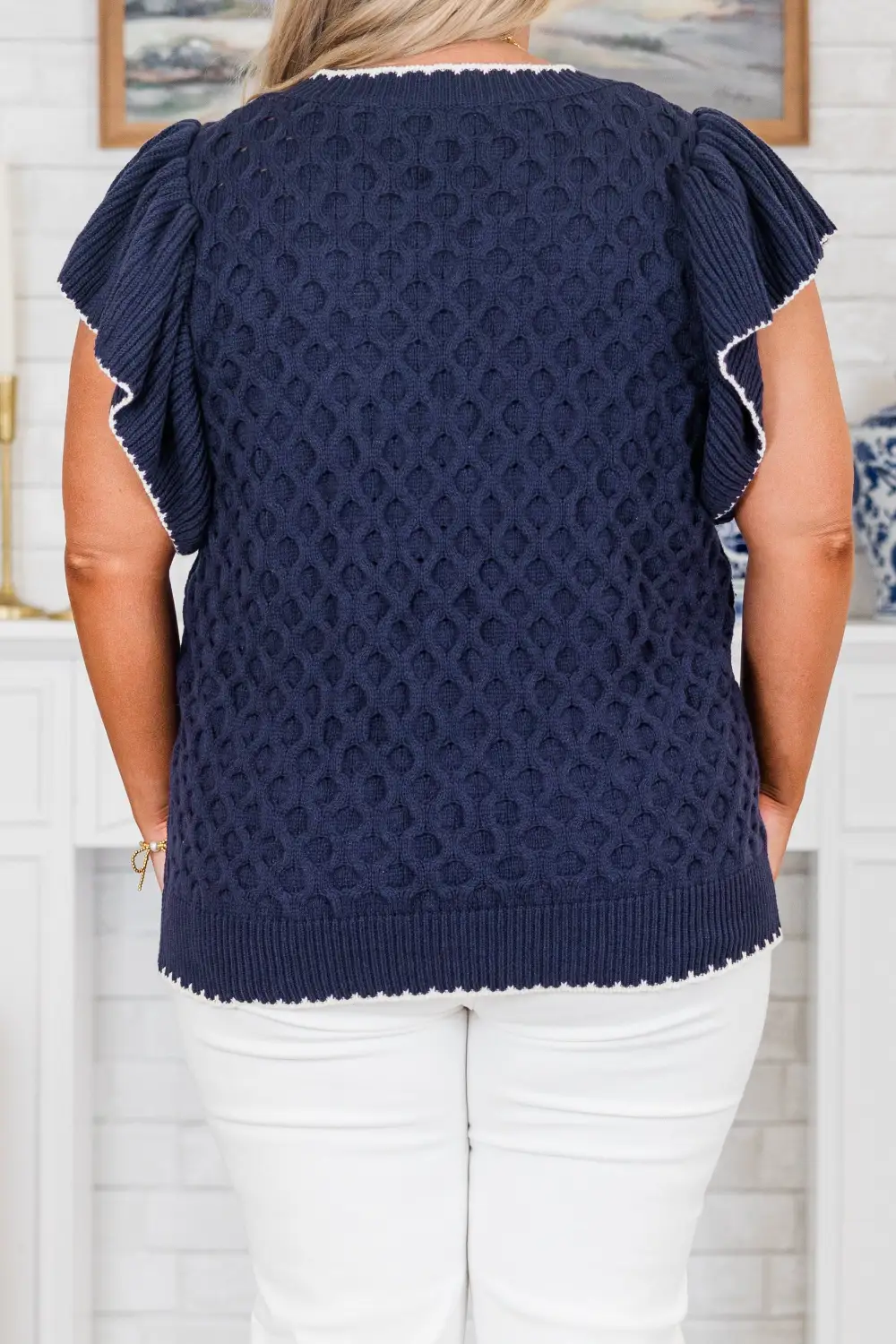 Take A Deep Breath Sweater, Navy