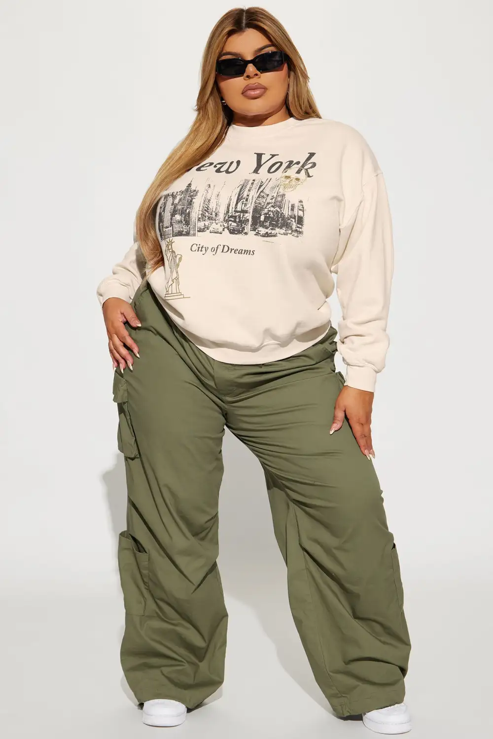 New York City Of Dreams Washed Sweatshirt - Natural/Combo