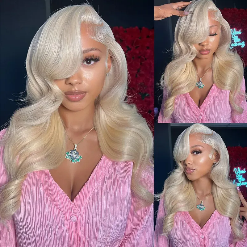 #613 Blonde 13x6 Full Frontal Lace Loose Body Wave Wigs 250% Density