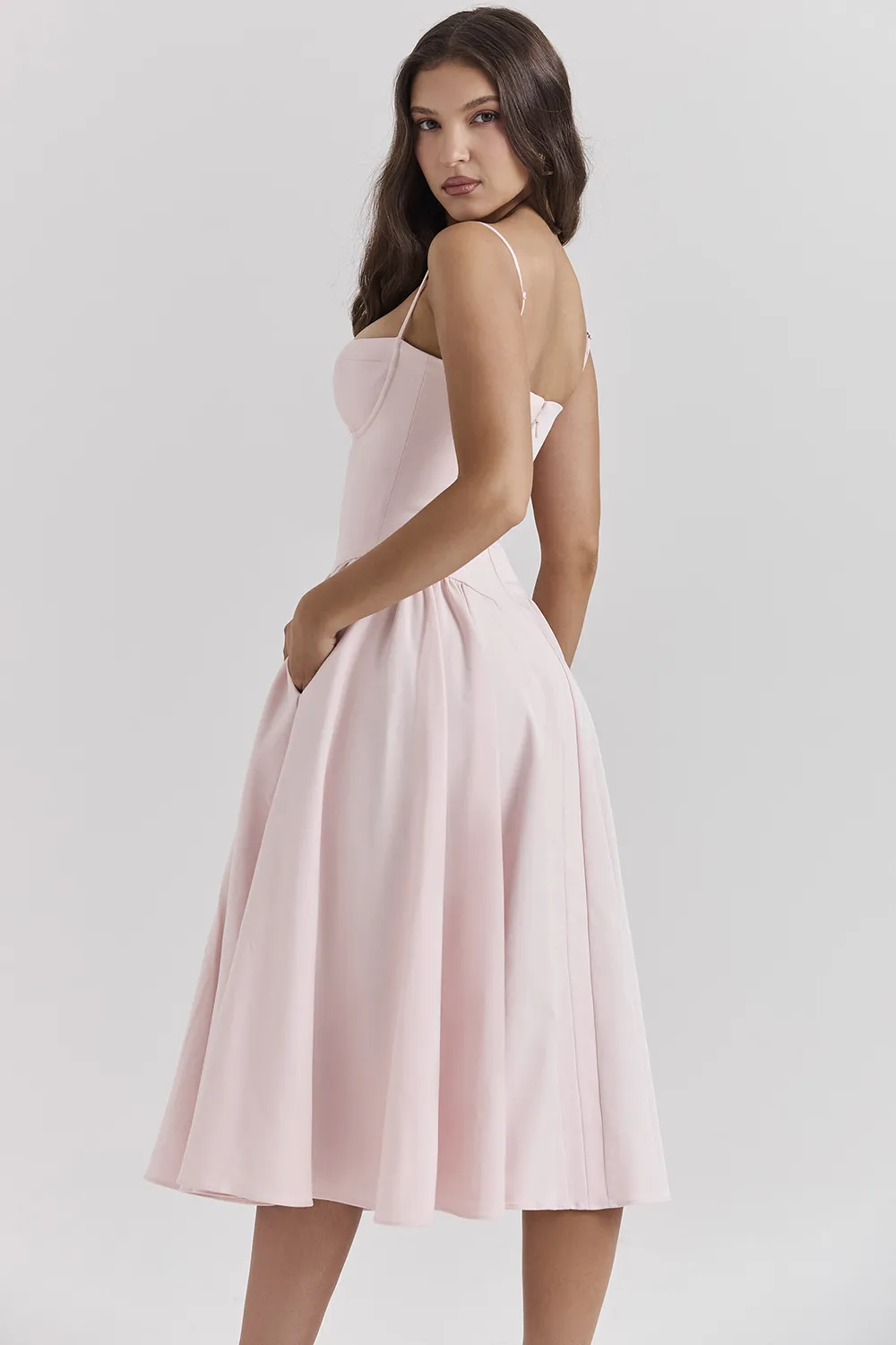 TAUPE CORSET SUNDRESS