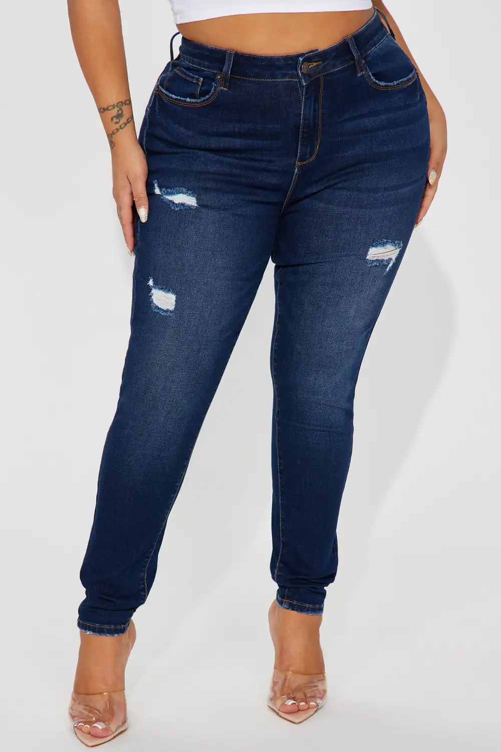 Taking Shape Booty Lifting Stretch Skinny Jeans - Dark Wash