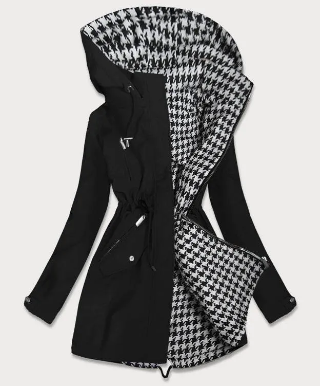 Reversible jacket with a hood