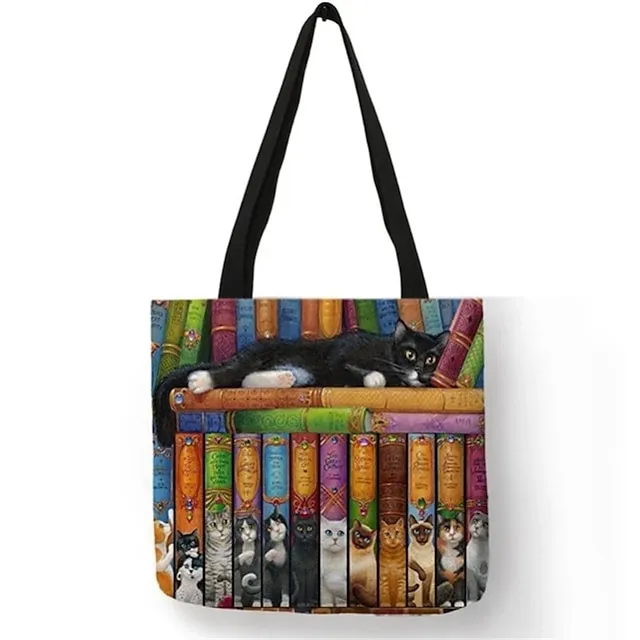 Men's Women's Tote Canvas Tote Bag Linen Office Daily Large Capacity Waterproof Breathable Patchwork Earth Yellow Camel Green