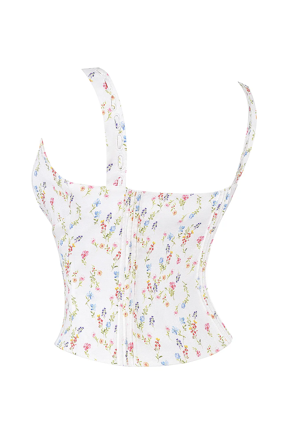 WHITE POSY PRINT TOP