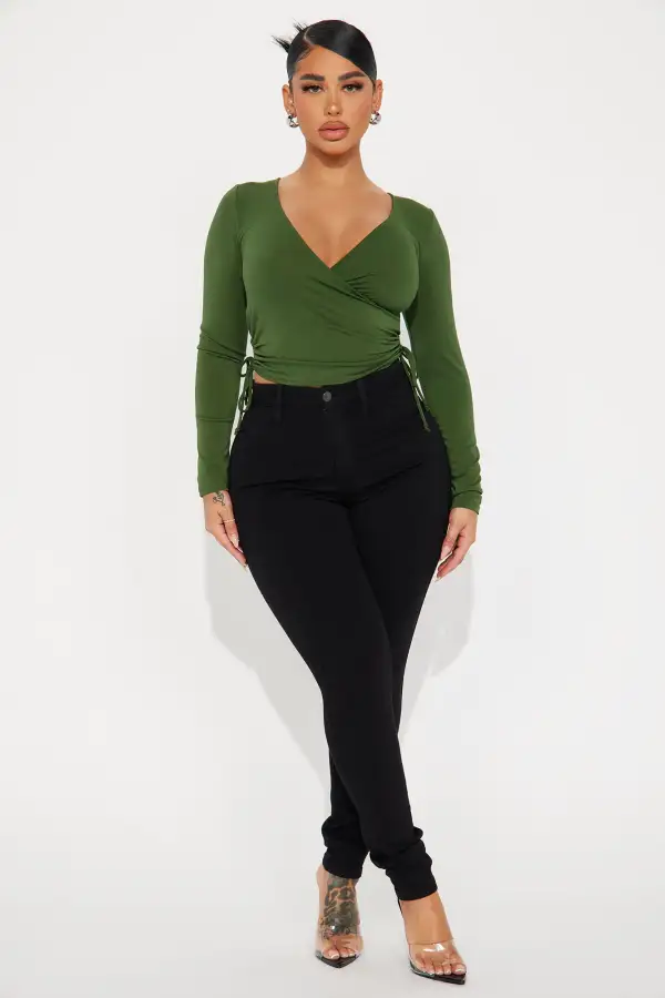 Shyann Surplice Top - Green