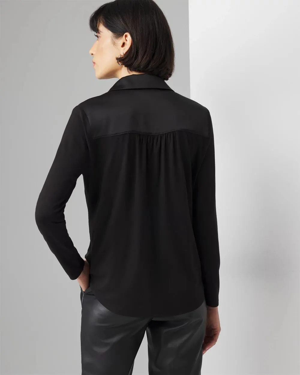 Woven Front Tee