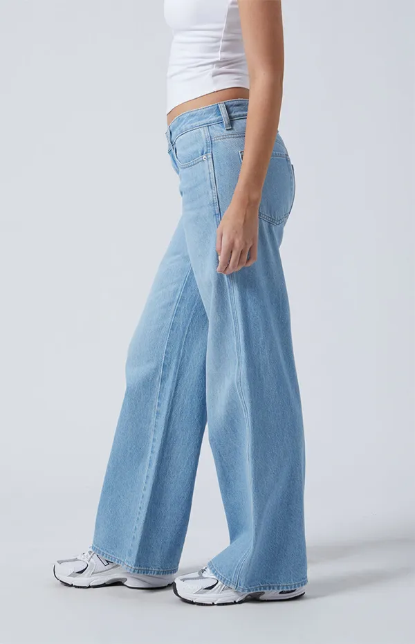 PacSun Casey Low Rise Baggy Jeans Light Indigo