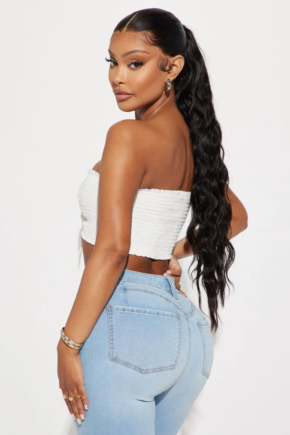 Simplistic Linen Tube Top - White