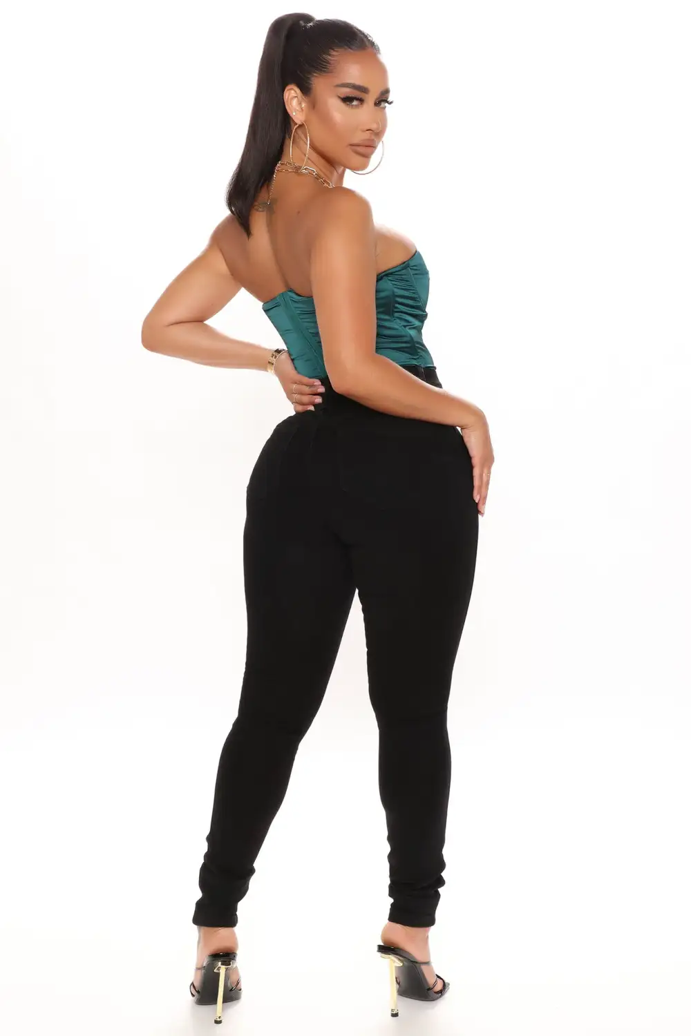 Classic Beauty Booty Lifter Skinny Jeans - Black