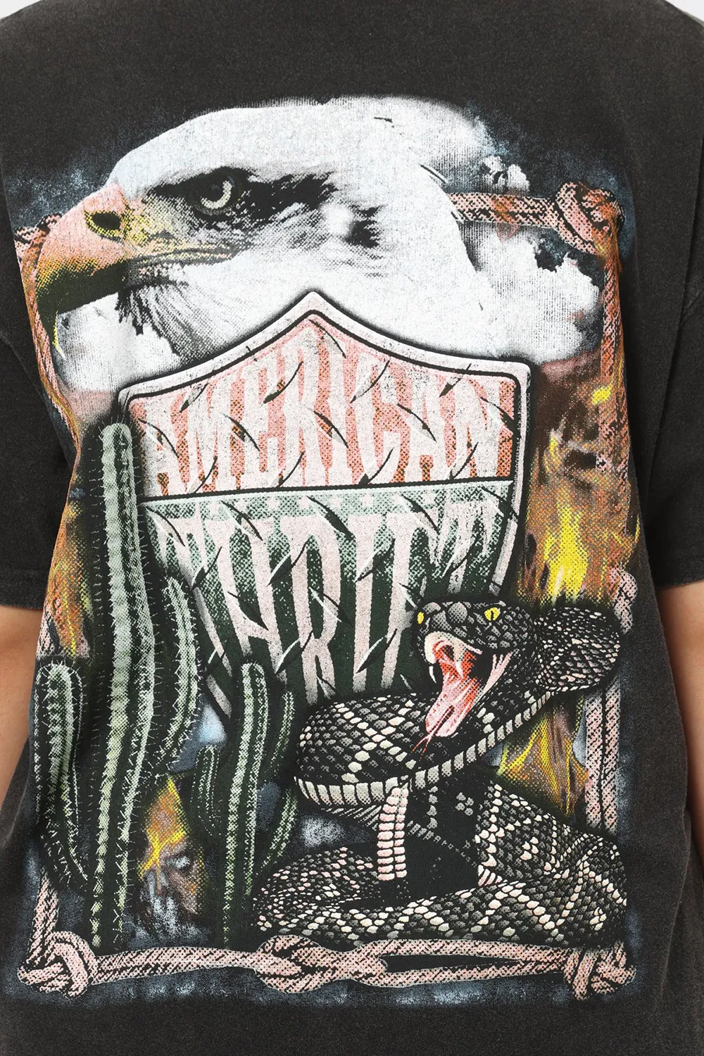 American Thrift God Bless Classic Black T-Shirt