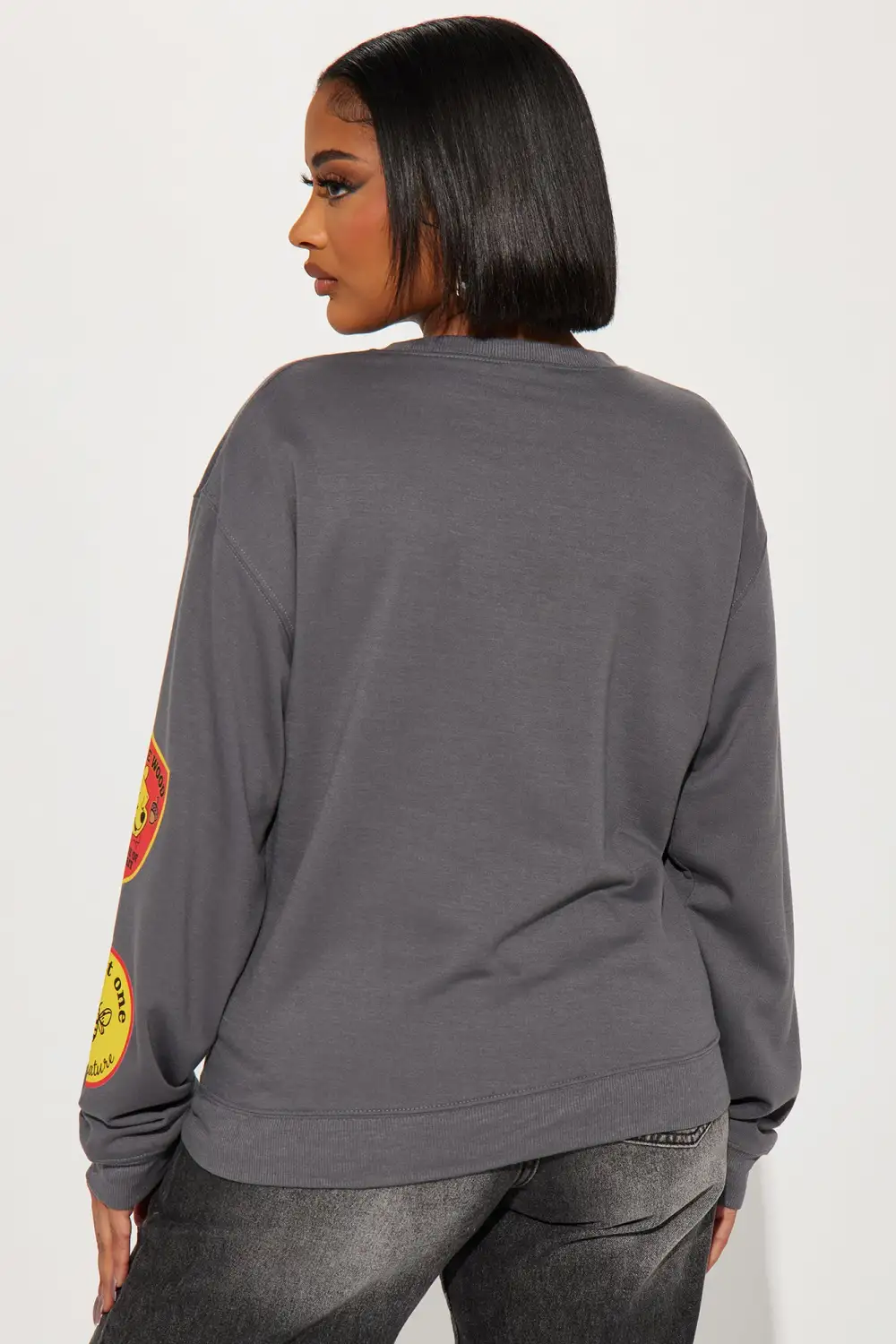 Winnie The Pooh Crew Neck Sweatshirt - Charcoal