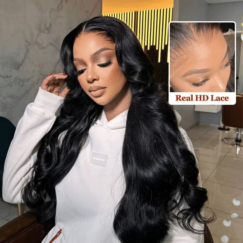 Body Wave 13x6 Real HD Lace Undetactable BlendAway Full Lace Frontal Wig 100% Virgin Human Hair