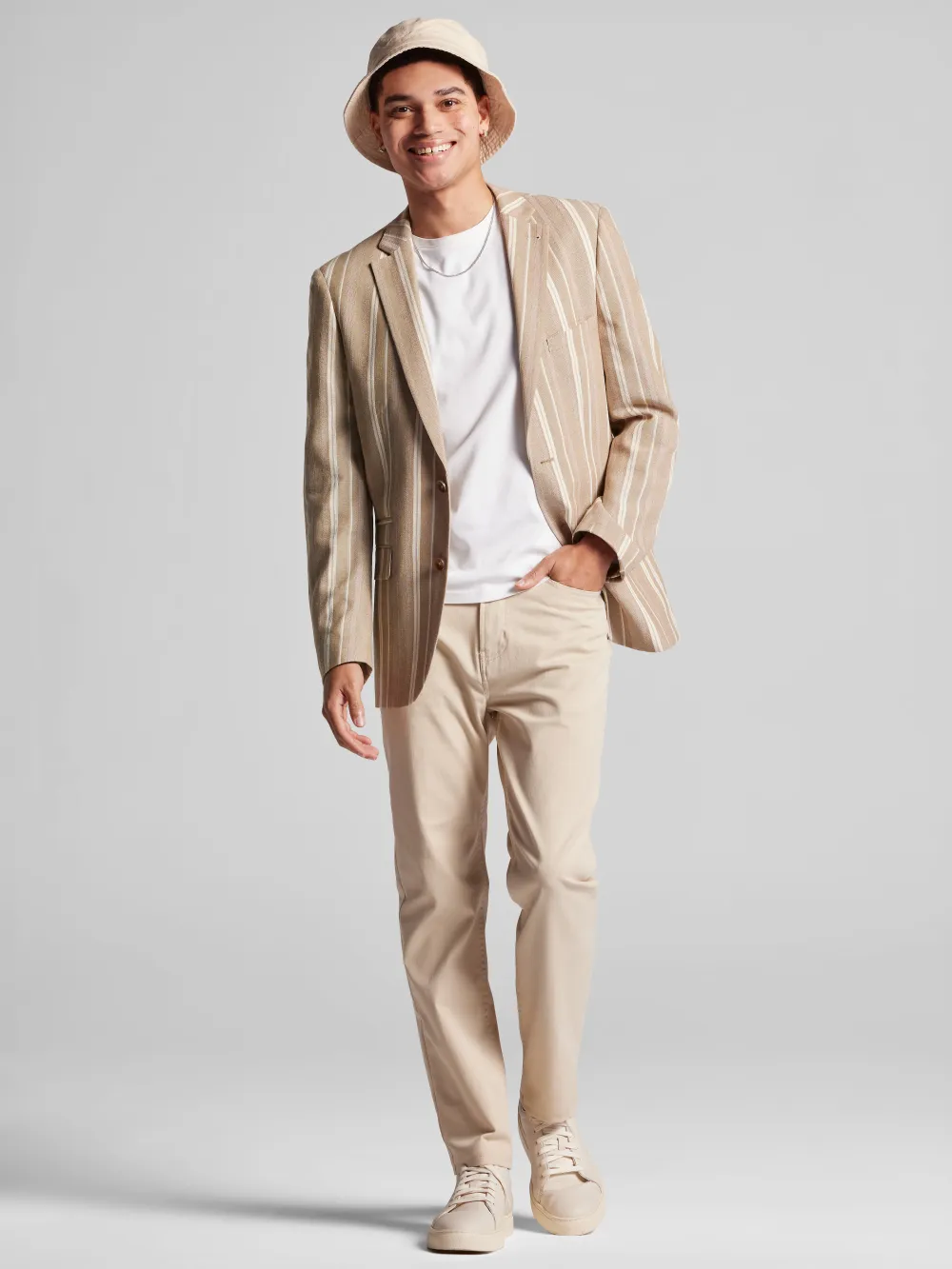 Paisley &Amp; Gray Slim Fit Stripe Suit Jacket