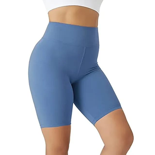 Women's Yoga Shorts Biker Shorts Workout Shorts 3 Pack Tummy Control Butt Lift Quick Dry High Waist Yoga Fitness Gym Workout Shorts Bottoms Black+White+Navy Blue Black+Grey+Navy Blue Black+Pink+Green