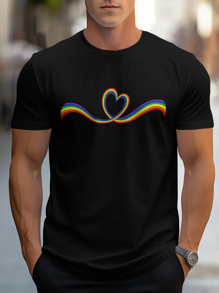 Men's Pride Month Round Neck Short Sleeves T-Shirt