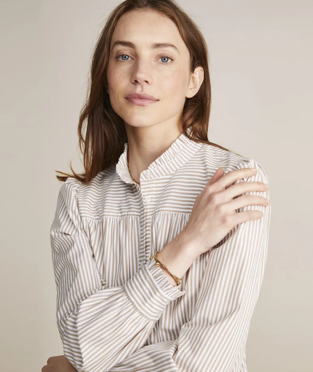 Poplin Ruffle Collar Popover