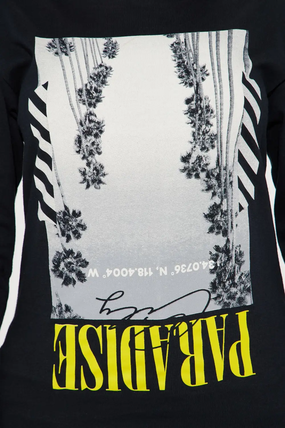 Paradise City Long Sleeve Sleeve Tee - Black