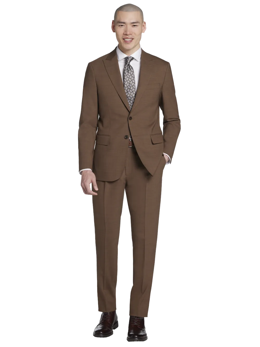 JOE Joseph Abboud Slim Fit Wool Blend Sharkskin Suit Jacket