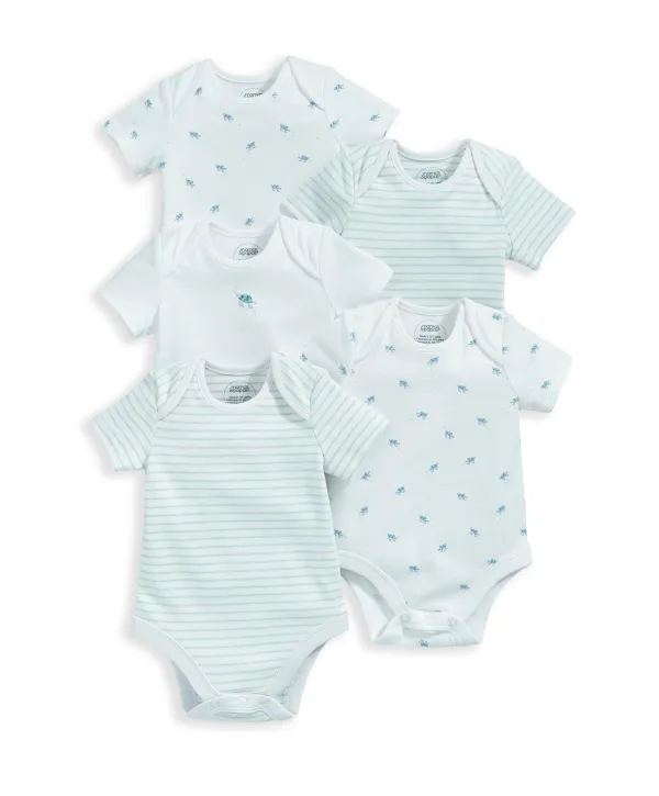 Turtle Shortsleeved Bodysuits (Set of 5)
