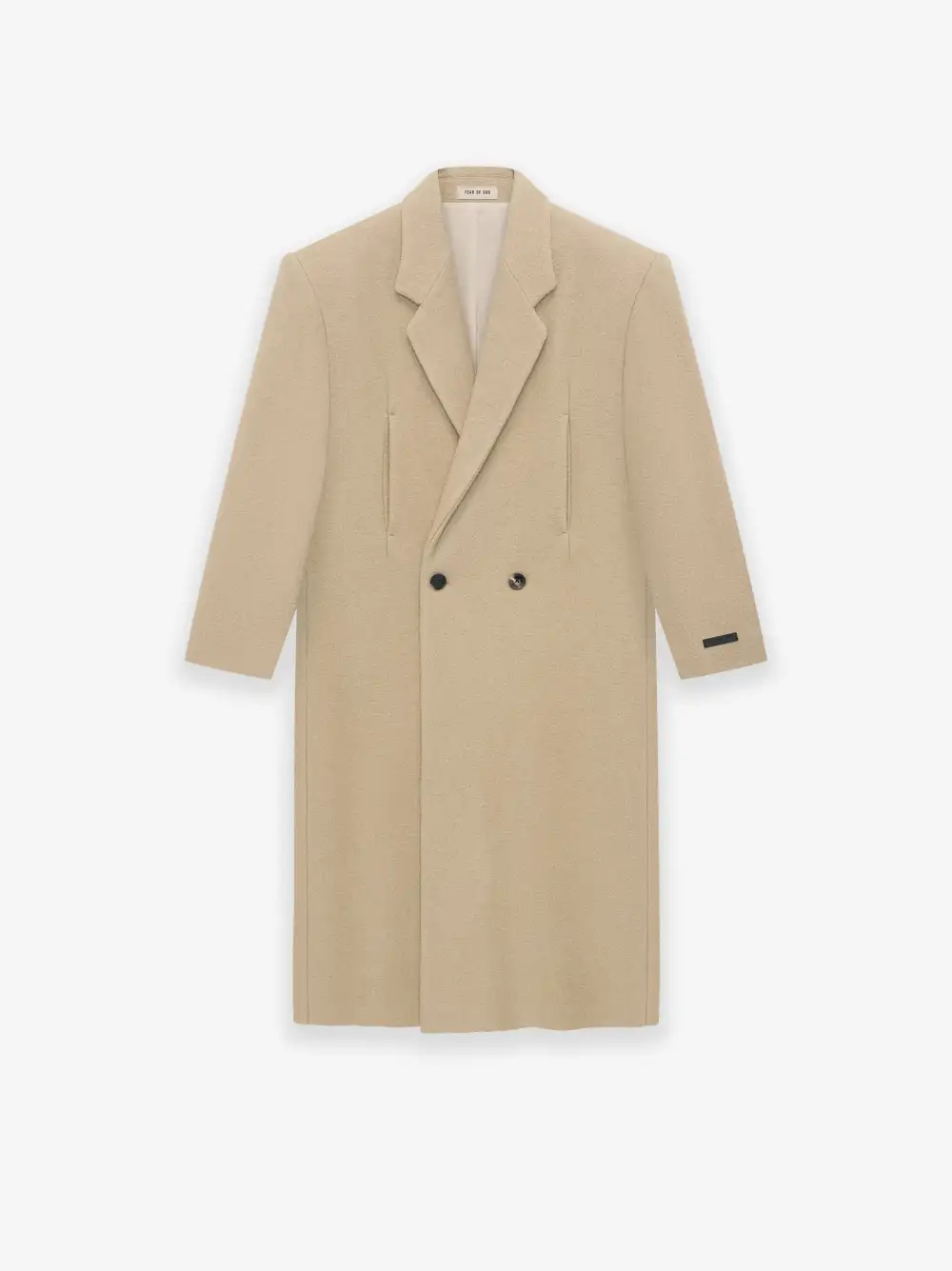 Boiled Wool Double Breasted Overcoat