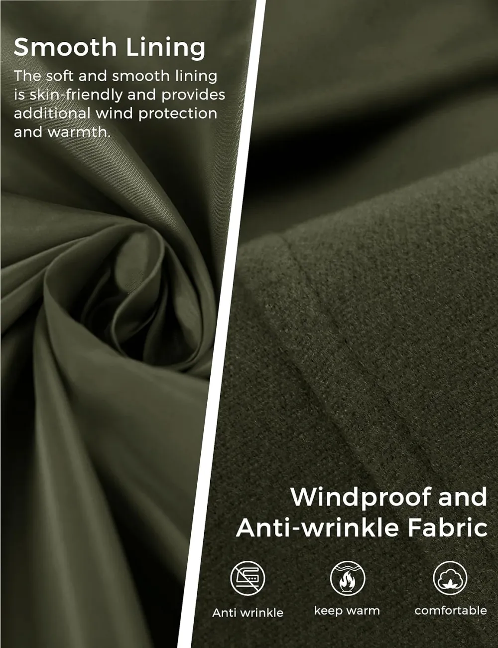 Women's Double Breasted Pea Coat Winter Mid-Long Trench Coat with Belt