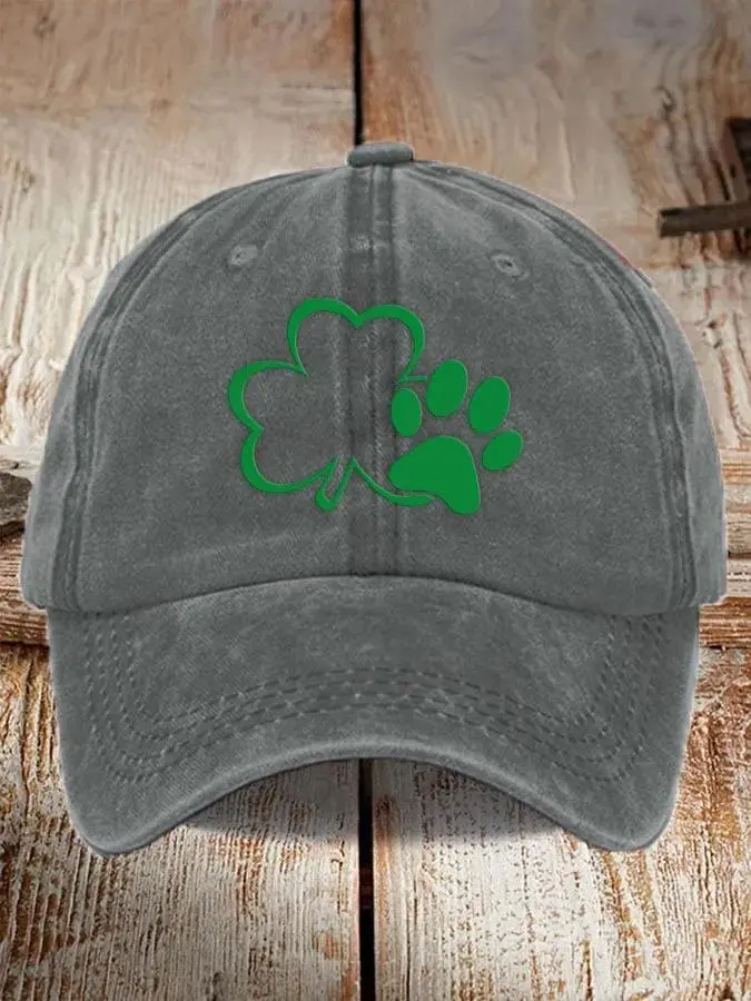 Unisex Clover Paws Print Baseball Cap