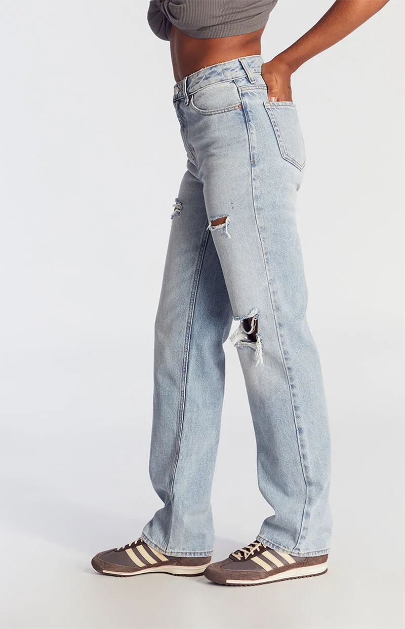 PacSun Light Indigo Ripped '90s Boyfriend Jeans