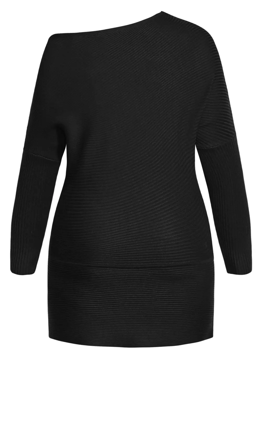Evans Black Fitted Rib Jumper