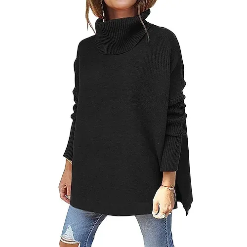 Women's Sweater Pullover Jumper Criss Cross Knitted Solid Color Stylish Casual Long Sleeve Regular Fit Sweater Cardigans V Neck Fall Winter Blue Purple Pink / Holiday / Going out